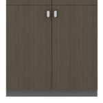 Office bookcase professional Denith dark grey-walnut 80x40x200cm - Слика 4
