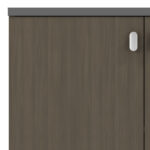 Low cabinet  professional Denith dark grey-walnut 80x40x80cm - Слика 3
