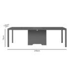 Meeting table professional Denith dark grey-walnut 240x120x75cm - Слика 5