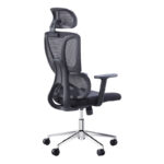Office manager chair Aish fabric mesh black 64x66x130cm - Image 3