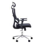 Office manager chair Aish fabric mesh black 64x66x130cm - Image 4