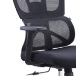 Office manager chair Aish fabric mesh black 64x66x130cm - Image 6