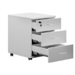 Mobile drawer Amazon white melamine 39x47x52.5cm - Image 3