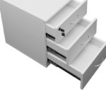 Mobile drawer Amazon white melamine 39x47x52.5cm - Image 4