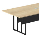 Conference table Lotus metal-wood in oak-dark grey color 240x120x75cm - Слика 2