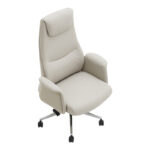 Manager's office chair Rekter PU in beige color 77x65x119-127cm - Слика 6