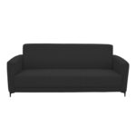 Three seater sofa Sidica PU in black color 185x78x83cm - Image 2