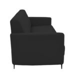 Three seater sofa Sidica PU in black color 185x78x83cm - Image 3
