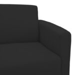Three seater sofa Sidica PU in black color 185x78x83cm - Image 4