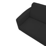 Three seater sofa Sidica PU in black color 185x78x83cm - Image 5