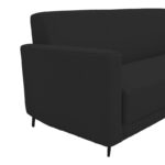 Three seater sofa Sidica PU in black color 185x78x83cm - Image 6