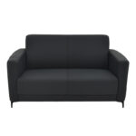 Two seater sofa Sidica I PU in black color 135x78x83cm - Слика 2