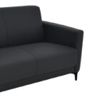 Two seater sofa Sidica I PU in black color 135x78x83cm - Слика 4