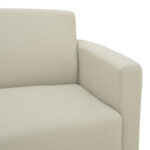 Two seater sofa Sidica I PU in beige color 135x82x81cm - Image 4