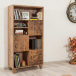 Bookcase PWF-0181-7 in Atlantic pine color 80x36x155cm - Слика 2