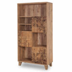Bookcase PWF-0181-7 in Atlantic pine color 80x36x155cm