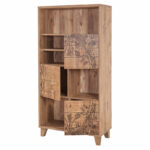 Bookcase PWF-0181-7 in Atlantic pine color 80x36x155cm - Слика 4