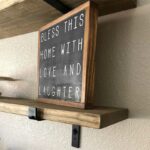 Wall Shelf 2 pcs PWF-0314 walnut - black 60x14x16cm - Image 3