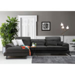 Corner sofa PWF-0503 right corner velvet anthracite-black 308x190x100/92cm - Image 3