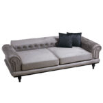 3-seater sofa PWF-0522 fabric gray-black 230x95x78cm - Слика 3