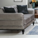 3-seater sofa PWF-0522 fabric gray-black 230x95x78cm - Слика 4