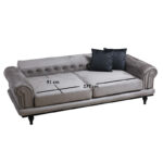 3-seater sofa PWF-0522 fabric gray-black 230x95x78cm - Слика 5