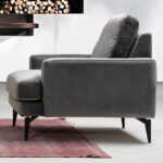 Armchair Fortune velvet anthracite black 80x90x88cm - Слика 2