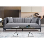 3-seater sofa PWF-0541 anthracite velvet 255x89x79cm - Слика 2