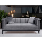2 seater sofa PWF-0541 anthracite velvet 190x89x79cm - Слика 2