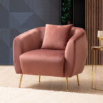 Armchair PWF-0574 fabric pink 70x82x82cm - Слика 2