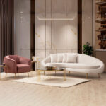 Armchair PWF-0574 fabric pink 70x82x82cm - Слика 4