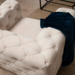 Armchair PWF-0579 fabric ecru 108x90x70cm - Image 4