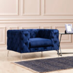 Armchair PPWF-0579 fabric blue 108x90x70cm - Слика 2