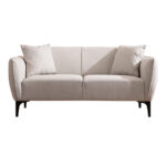 2 seater sofa PWF-0565 fabric off white 160x95x67cm - Image 3
