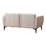 2 seater sofa PWF-0565 fabric off white 160x95x67cm - Image 4