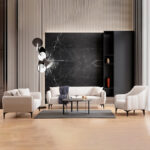 2 seater sofa PWF-0565 fabric off white 160x95x67cm - Image 5