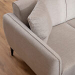 2 seater sofa PWF-0565 fabric off white 160x95x67cm - Image 6