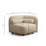 Armchair Tranquil fabric boucle cream 90x90x74cm - Image 4