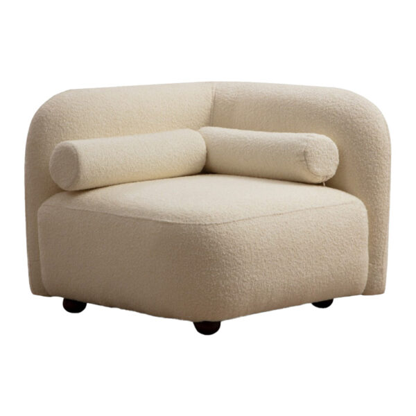 Armchair Tranquil fabric boucle cream 90x90x74cm