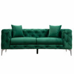 2 seater Chesterfield type sofa PWF-0579 fabric green 197x90x73cm - Слика 3