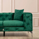 2 seater Chesterfield type sofa PWF-0579 fabric green 197x90x73cm - Слика 4