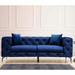 2 seater sofa PWF-0579 fabric blue 197x90x73cm - Слика 2