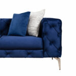 3 seater sofa PWF-0579 Chesterfield type fabric blue 237x90x73cm - Image 4