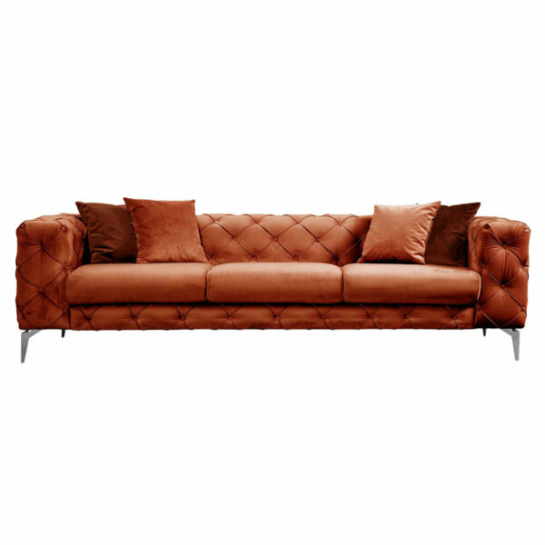 3 seater sofa PWF-0579 Chesterfield type fabric tile 237x90x73cm