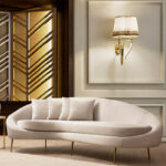 3 seater sofa PWF-0574 right corner fabric beige 255x120x85cm - Слика 2