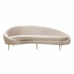 Тросед PWF-0574 десен агол од ткаенина беж 255x120x85 см