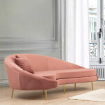 3 seater sofa PWF-0574 right corner abric pink 255x120x85cm - Image 2