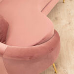 3 seater sofa PWF-0574 right corner abric pink 255x120x85cm - Image 3