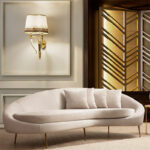 3 seater sofa PWF-0574 left corner fabric beige 255x120x85cm - Image 2