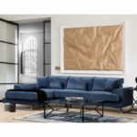 Corner sofa PWF-0575 right corner fabric blue 308/190x92cm - Слика 2